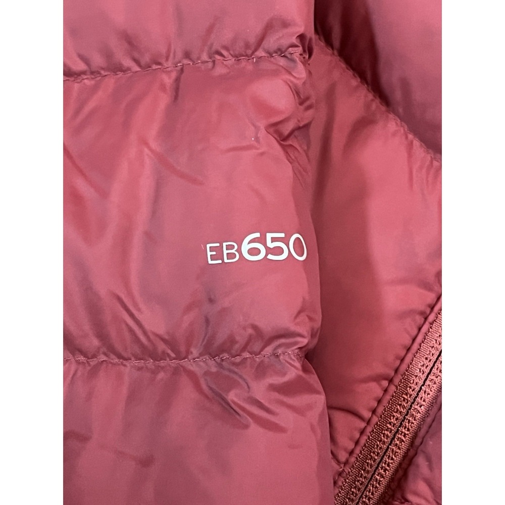 Eddie Bauer Jacket Womens S Maroon EB650 Down Puffer Zip Lightweight Hooded - Picture 4 of 8